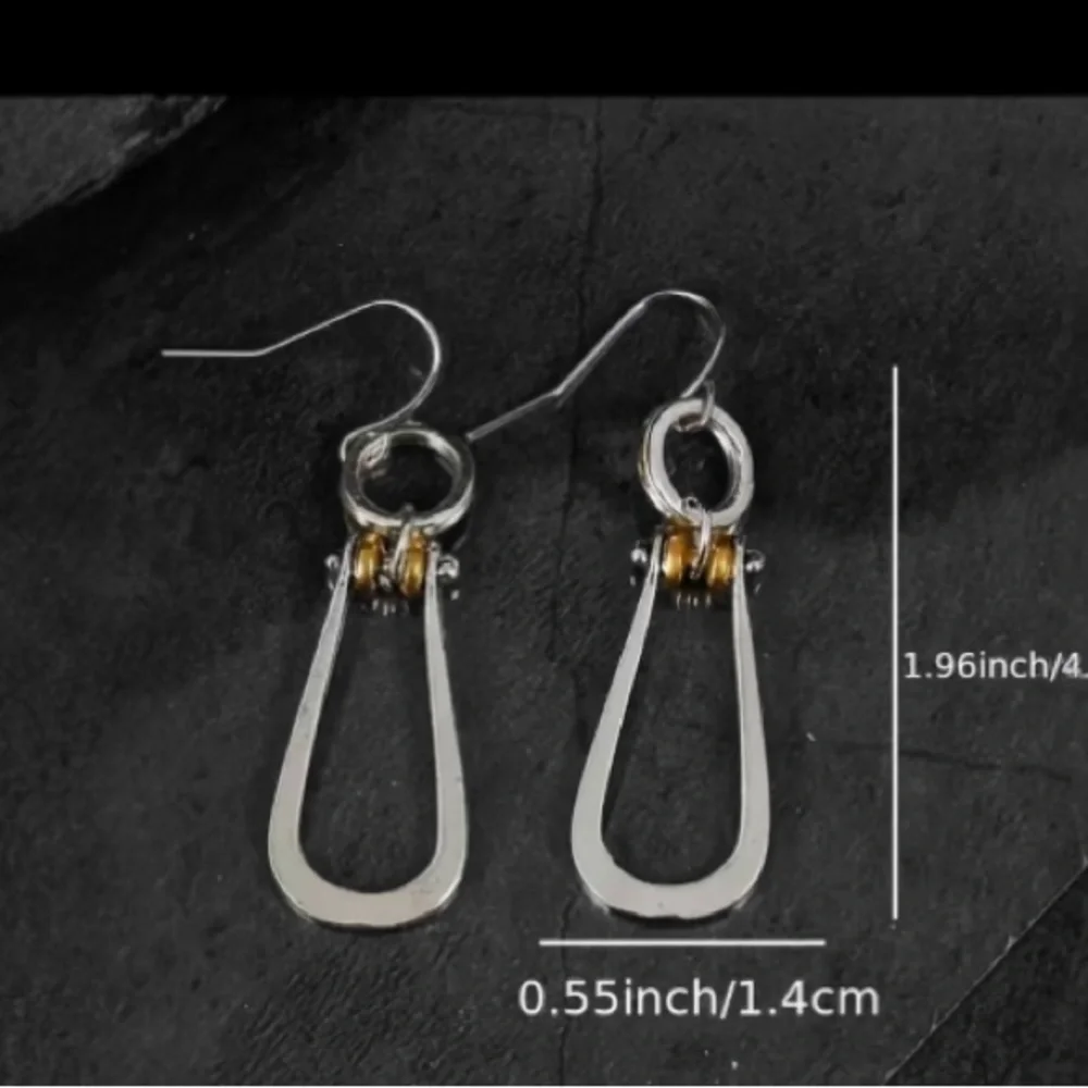 Boho Silver and Gold Dangle Earrings
